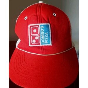 Domino's Pizza 80s 90s Vintage Snapback Trucker Hat Foam Front Mesh Back